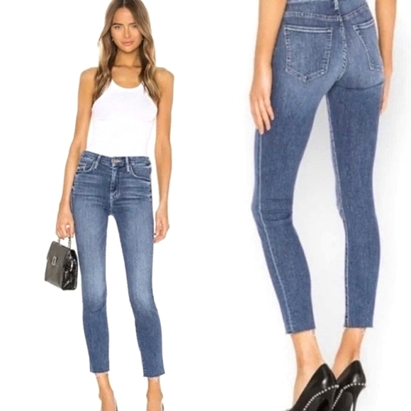 Mother The Looker Ankle Fray Jeans In Groovin' Color Sz 25 - Picture 1 of 15